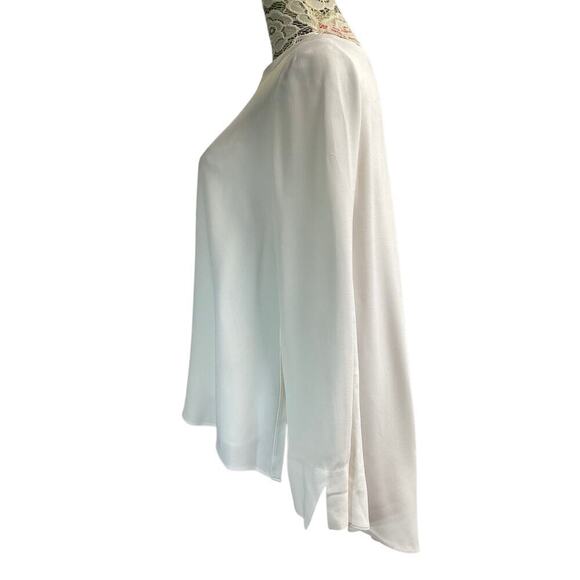 Adam Lippes long sleeve hi low blouse sz M cream - Picture 3 of 6